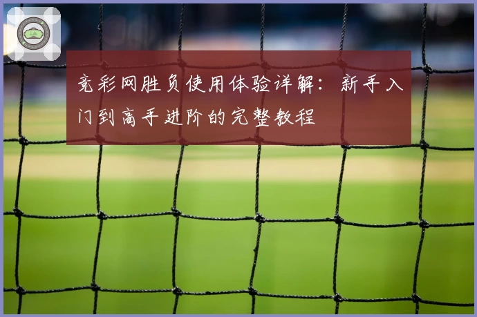 竞彩网胜负使用体验详解:新手入门到高手进阶的完整教程